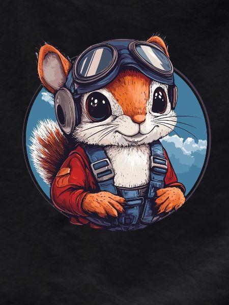 Flying squirrel with glasses
