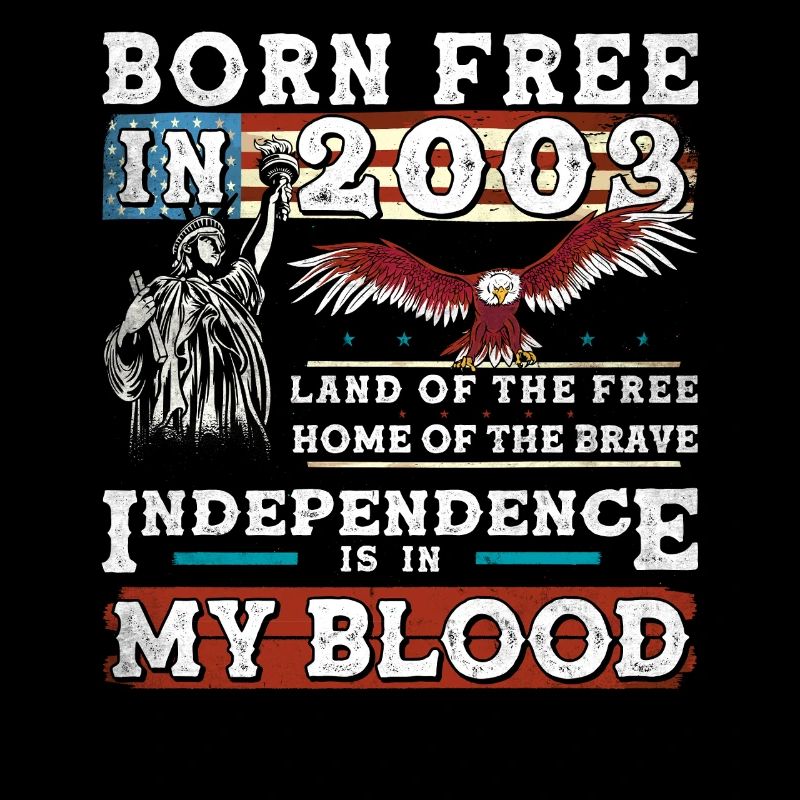 Né libre en 2003 - 22 ans de True American