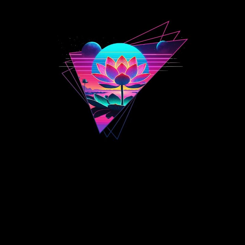 Retro Wave Lotus Triangle