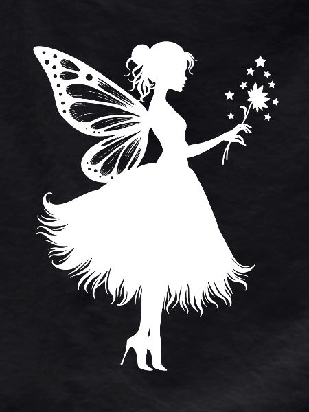 Magical fairy with flower