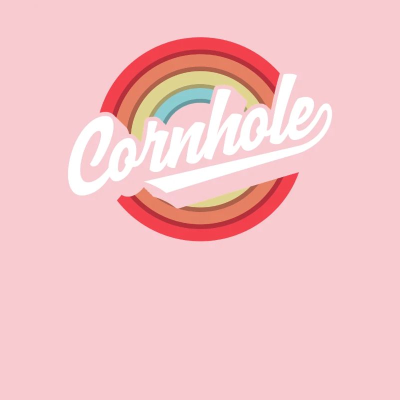 Cornhole Player Retro Circle Design