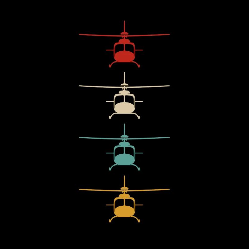 Vintage Helicopter Retro Look