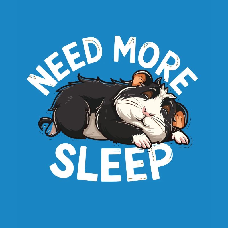 Plus de sommeil s’il vous plaît drôle cochon d’Inde conception