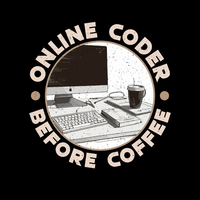 Codeur en ligne avant le développeur de café Coffee Lover