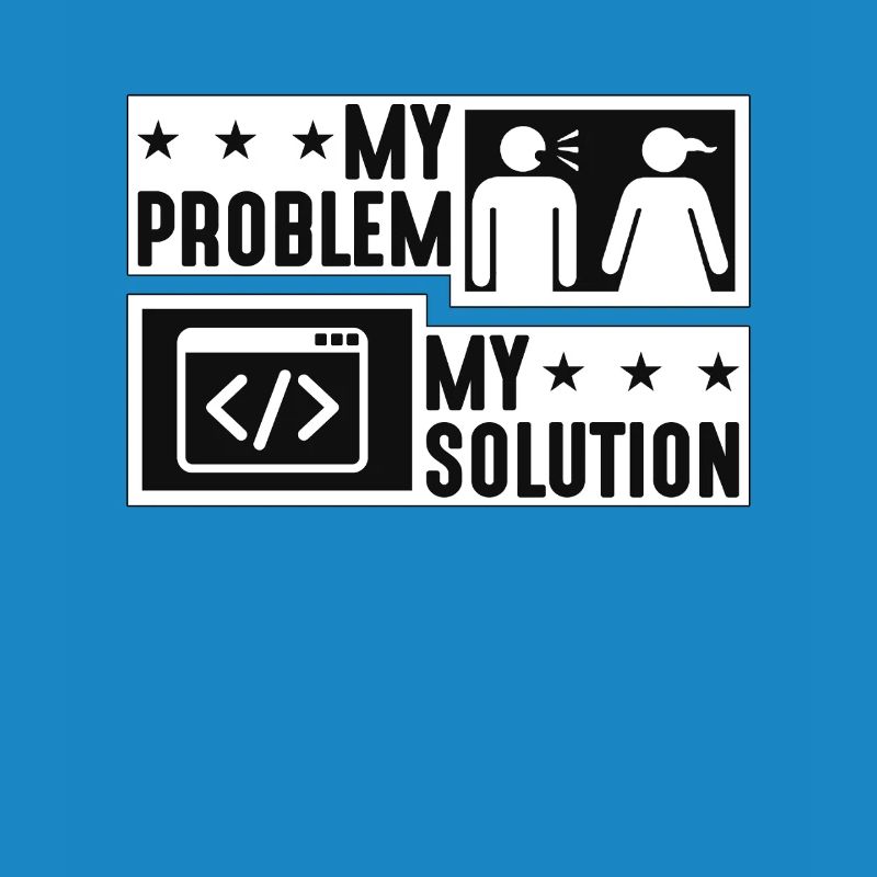 Online Coder My Problem My Solution Pictogram Mom