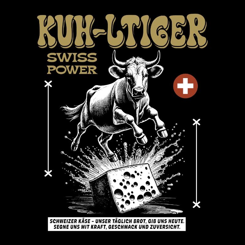 Chemise Swiss Cheese : Vache, Puissance & Explosion de Fromage