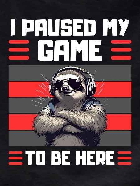 Funny Sloth Gamer Design