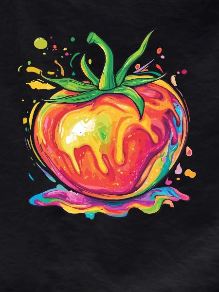 Rainbow Pop Art Tomato