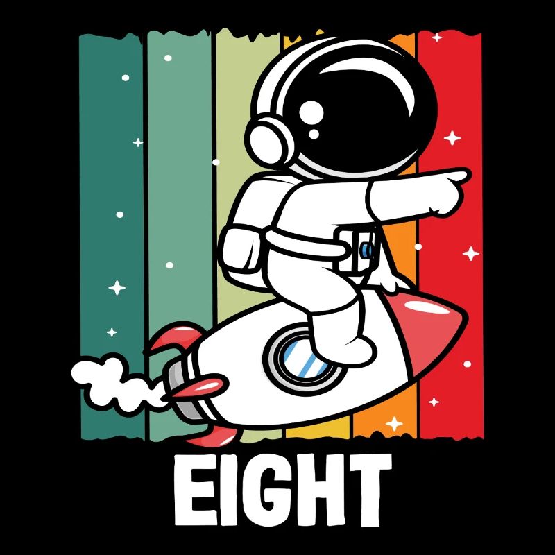 Achter Geburtstag Astronaut Weltraum Abenteuer