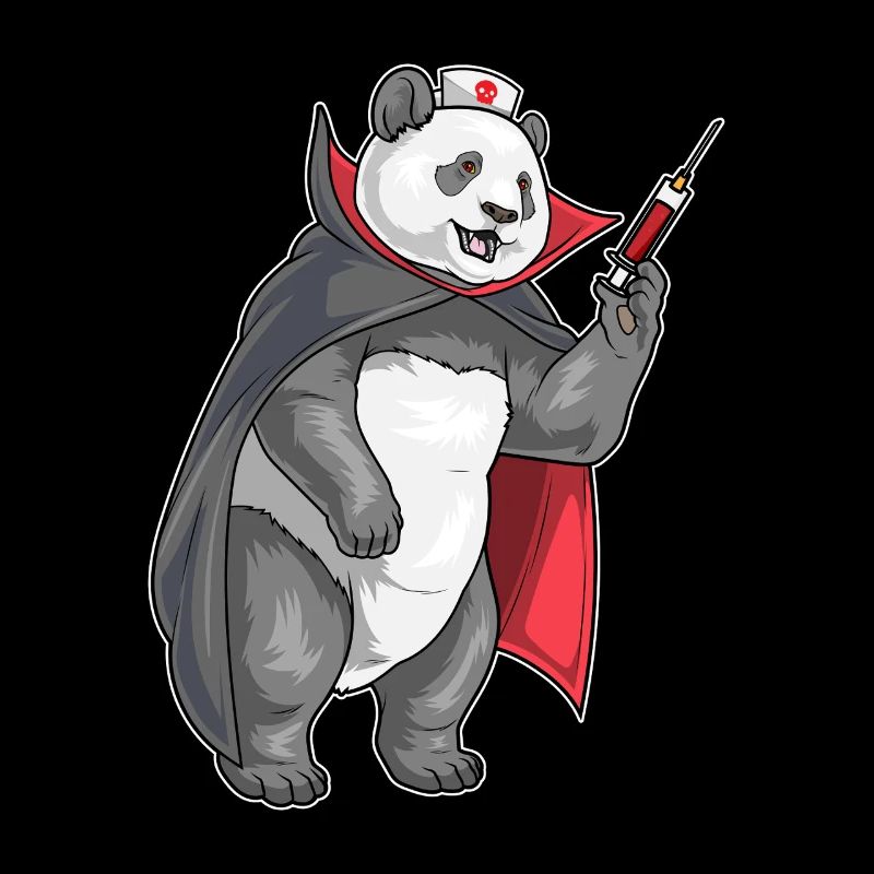 Panda Halloween Vampire Infirmière