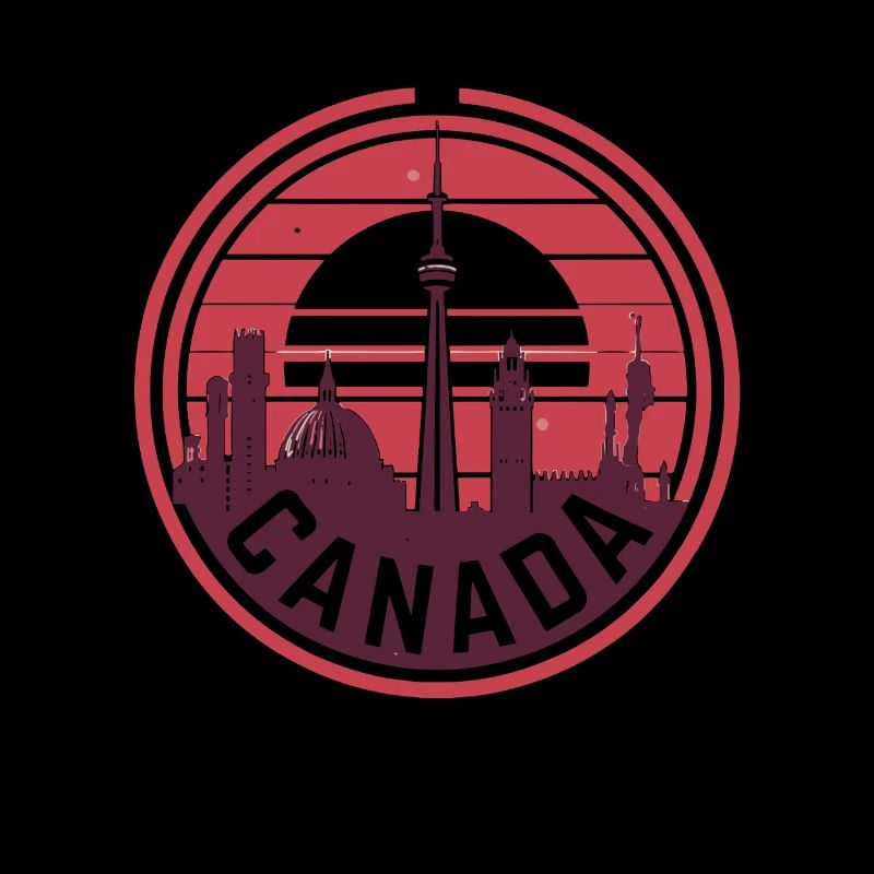 Kanada Skyline Silhouette Kunstwerk