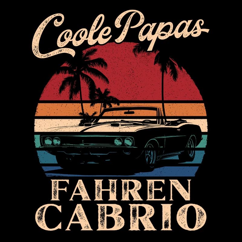 Cool Dads Conduisant Cabriolet Rétro Dad Gift
