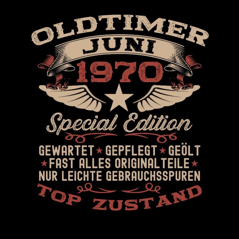 55. Geburtstag Oldtimer Juni Jahrgang 1970