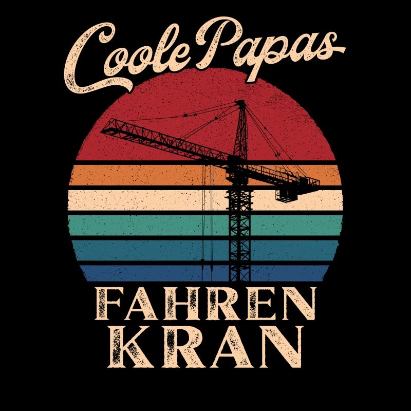Cool Dads Driving Crane Retro Dad Gift