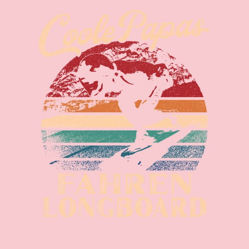 Cool Dads Riding Longboard Retro Dad Gift