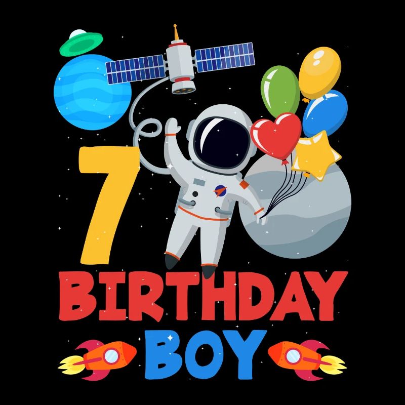 Astronaute 7 Anniversaire Garçon