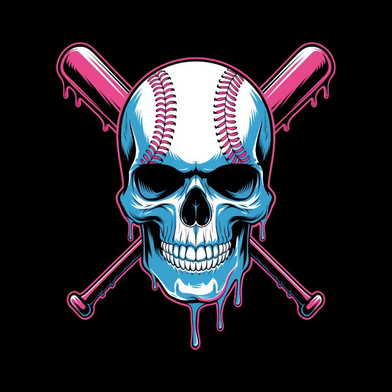 Baseball Skull Batte de Baseball