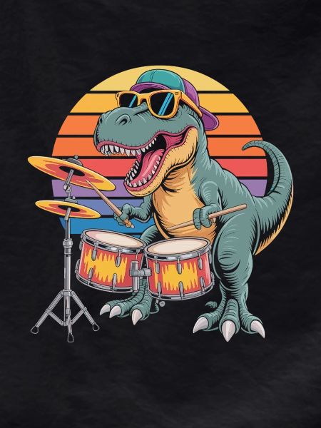 Trex plays drums