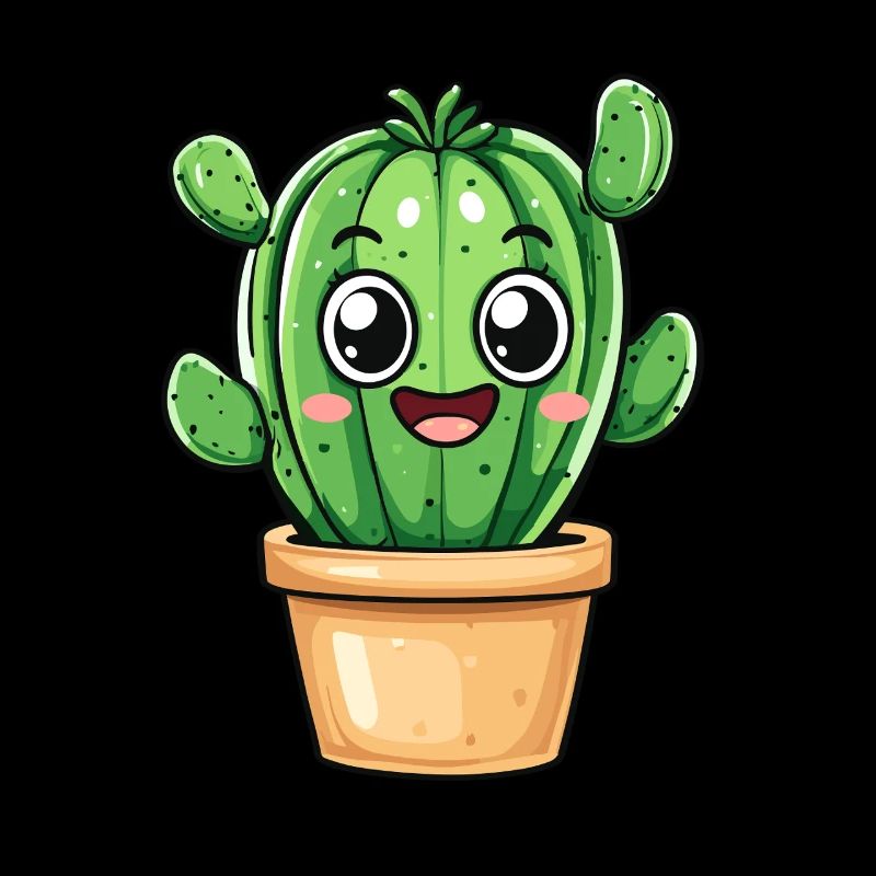 Happy cactus in pot