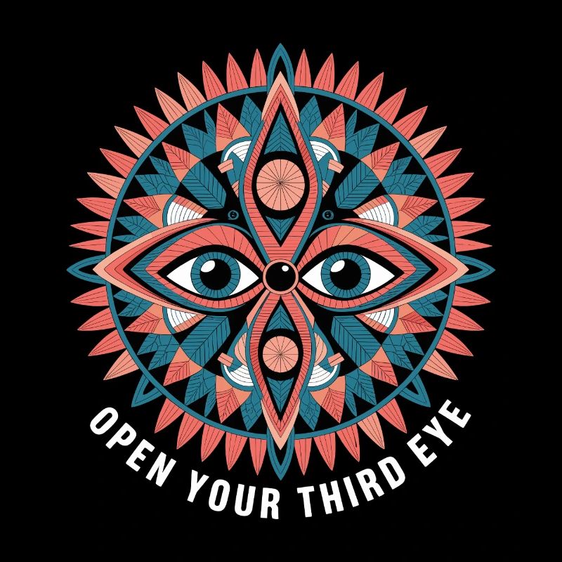 Vibrant Third Eye Mandala Design