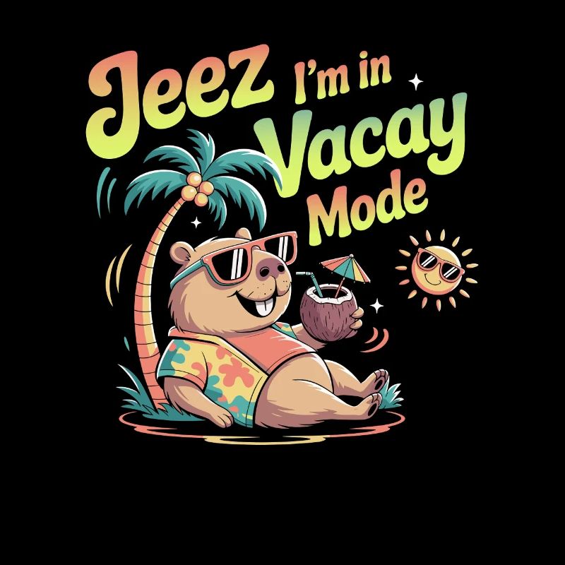 Jeez Vacay Mode Capybara