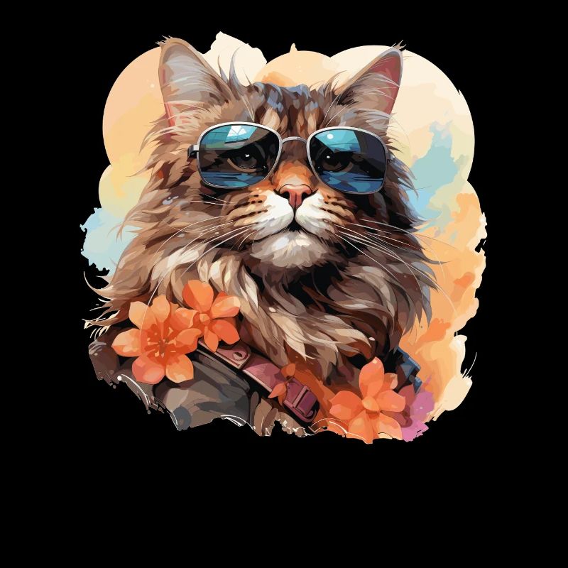 Hawaiian cat with style