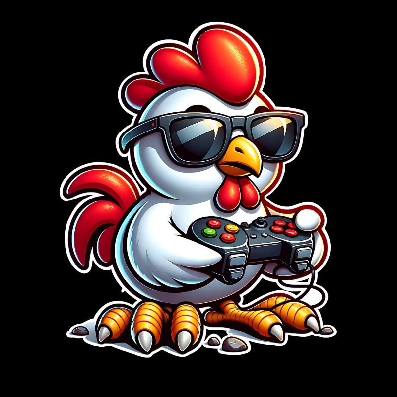 Chicken Gaming Gamer Nerd