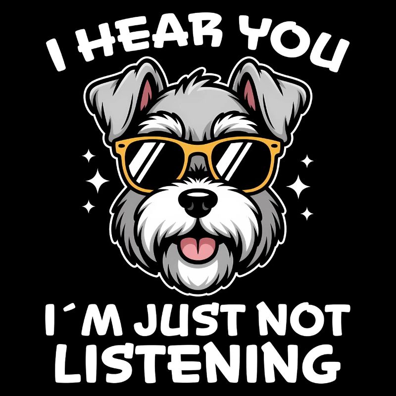 Schnauzer disant drôle de cadeau de schnauzer