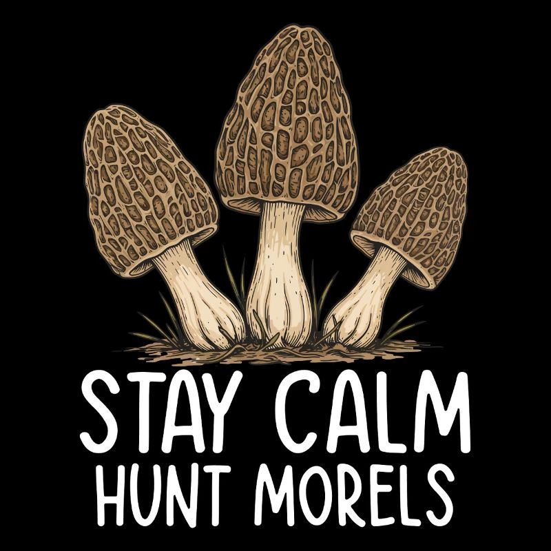 Restez calme Chasse aux morilles champignons Morilles