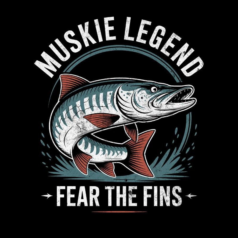 Design cool de poisson musqué