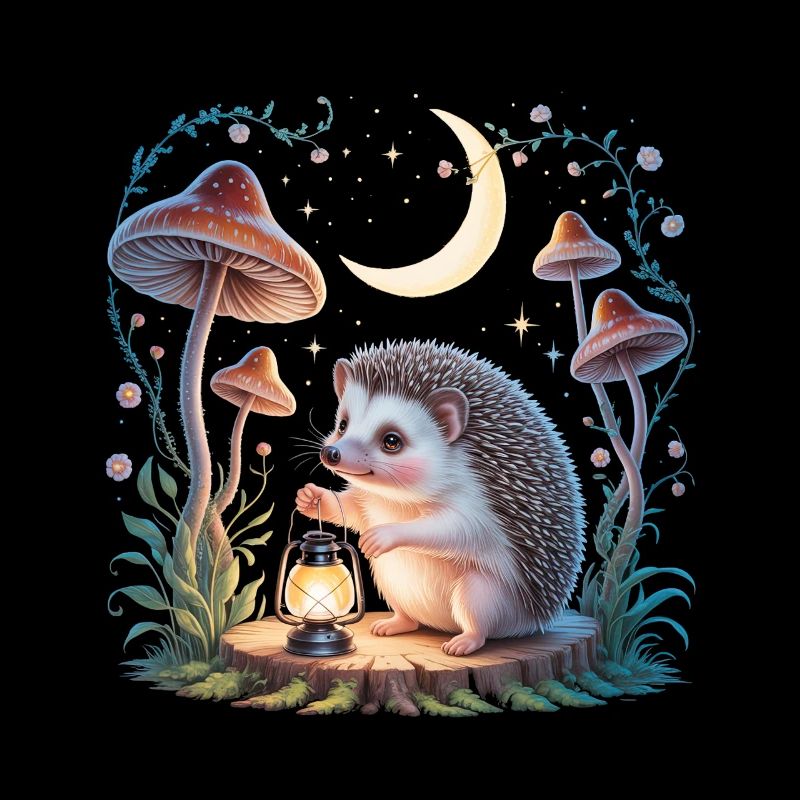 Hérisson mignon Cottagecore