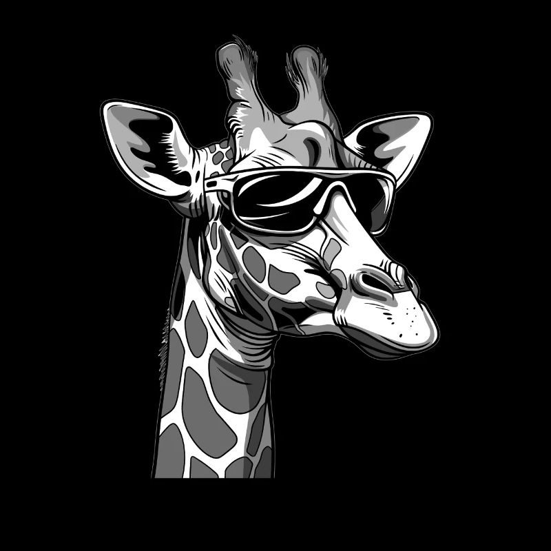 Coole Giraffe mit Sonnenbrille