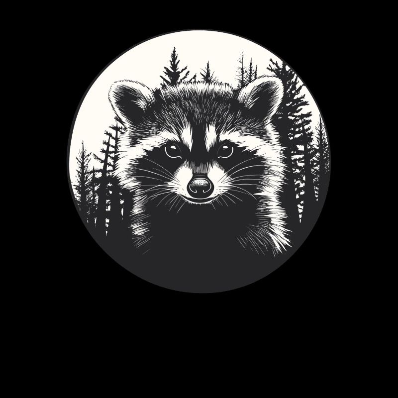 Raton laveur dans le district forestier