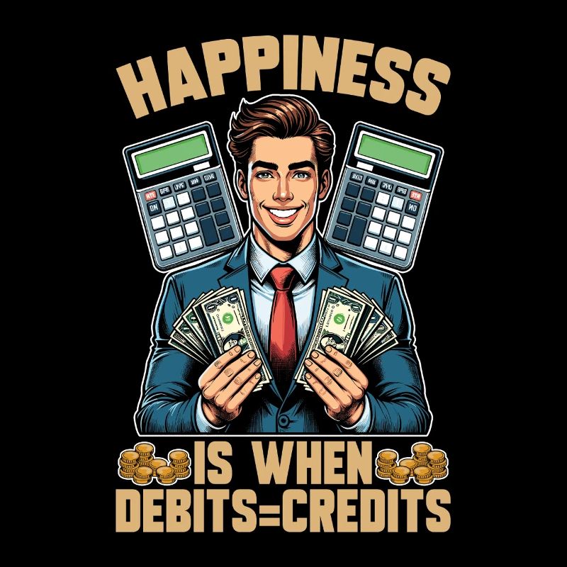 Accounting Happiness Is When Debits Spreadsheet