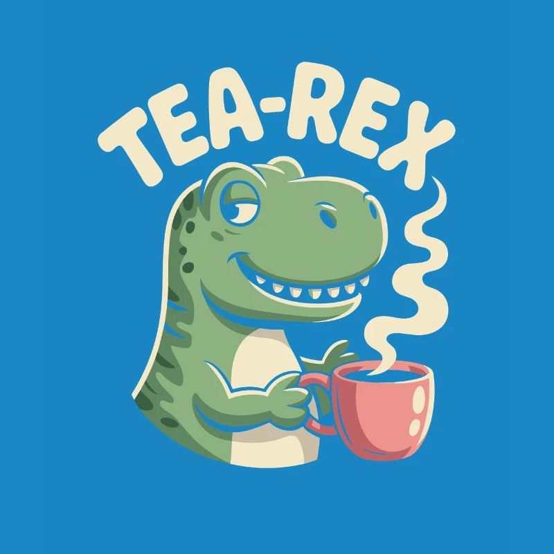 Conception de thé amusante avec Tea rex