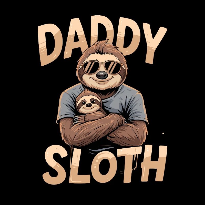 Daddy sloth with sunglasses for cool dads