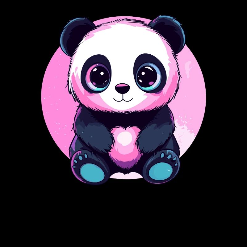 Panda Coeur Rose