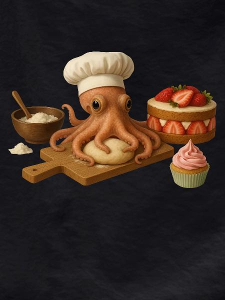 Octopus Baking Cake Bread