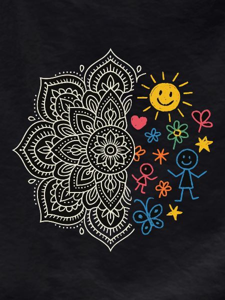 Mandala & Children's Doodles