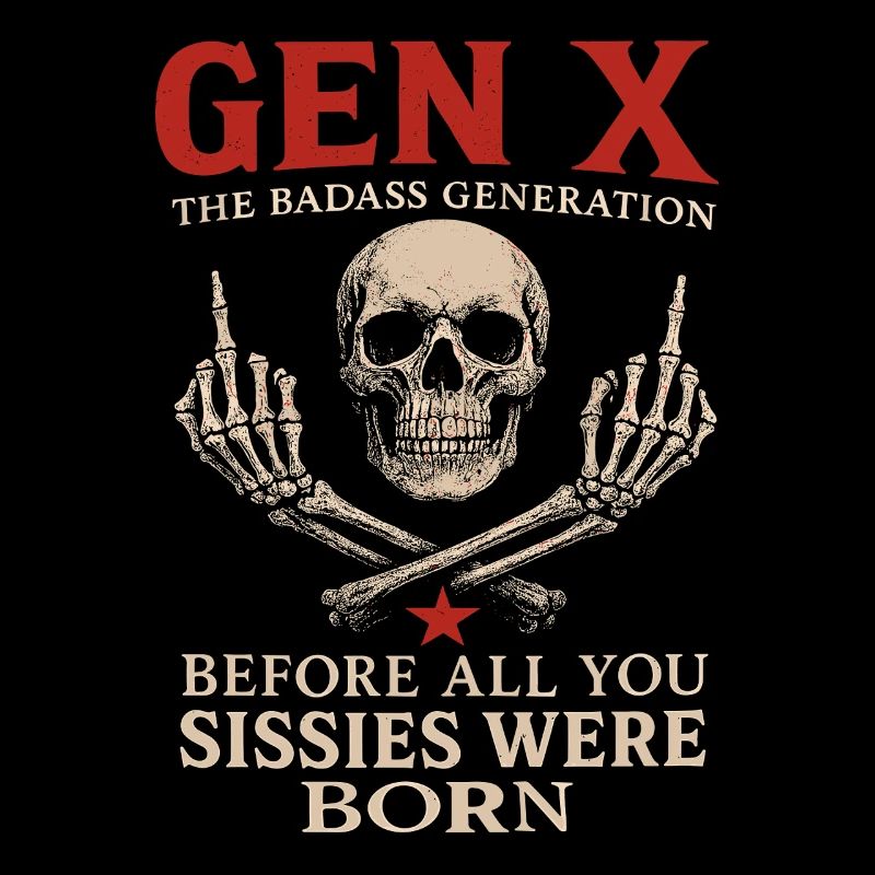 Gen X Skull Oldschool Legend