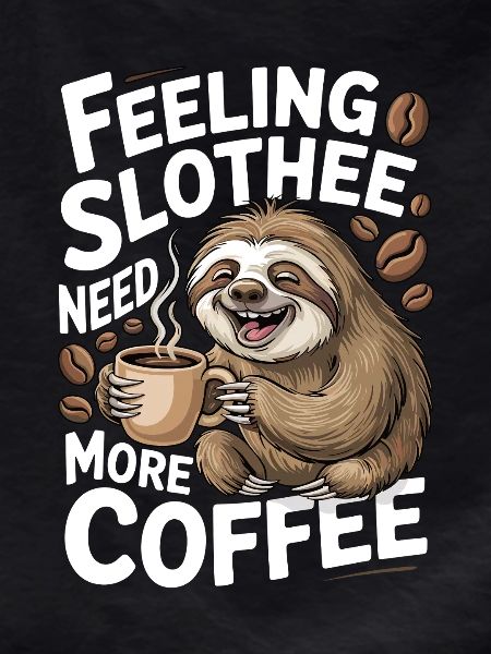Funny Sloth Coffee Design