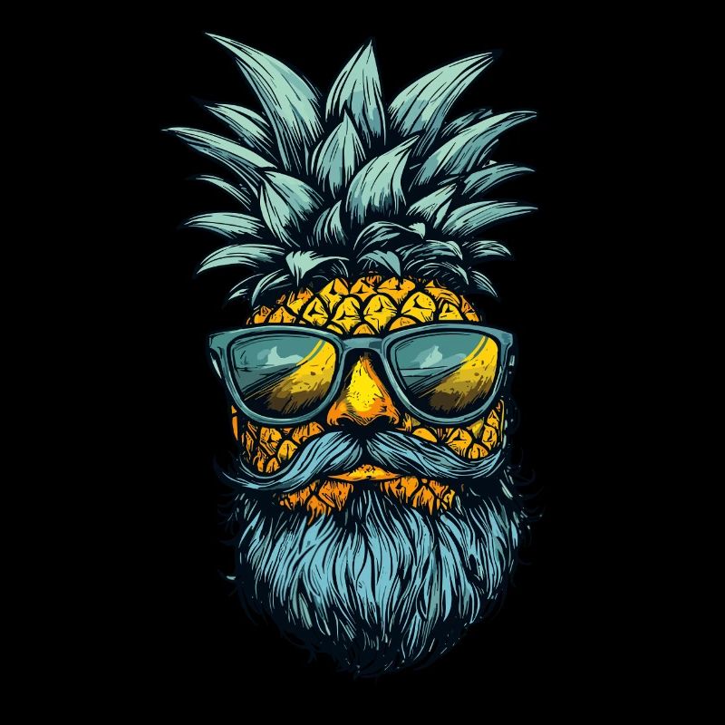 Ananas mit Bart