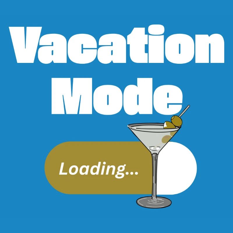 Vacation Mode On – Martini with loading bar (light)