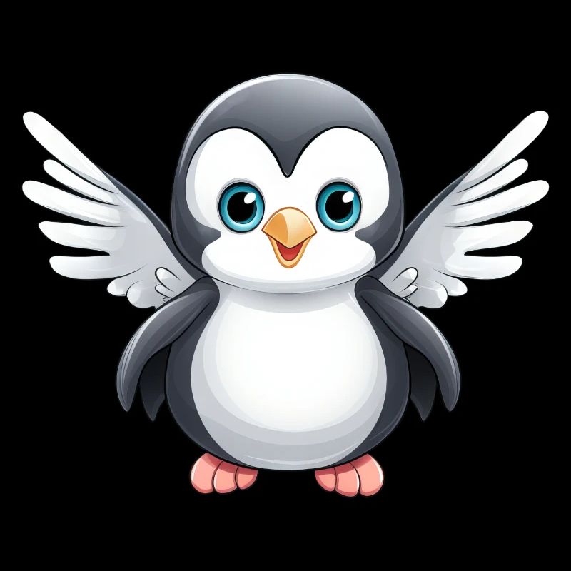 Süßer Pinguin Engel