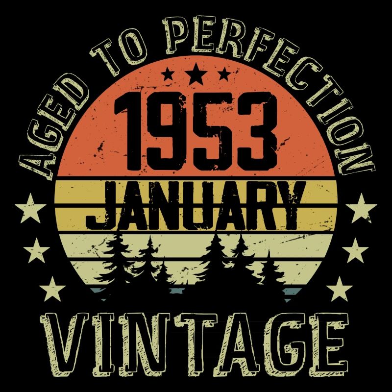 Nées En Janvier Cadeau D'anniversaire Janvier 1953