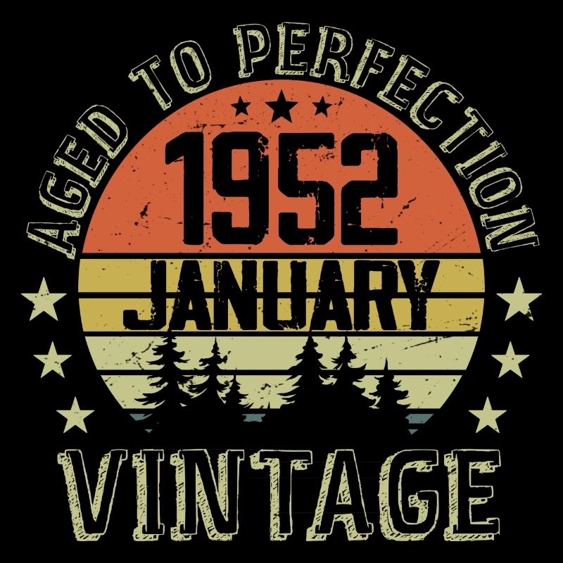 Nées En Janvier Cadeau D'anniversaire Janvier 1952