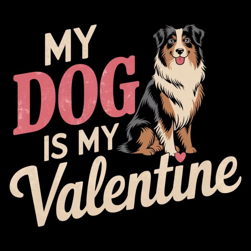 Mon chien est mon Valentin | Berger Australien Lie