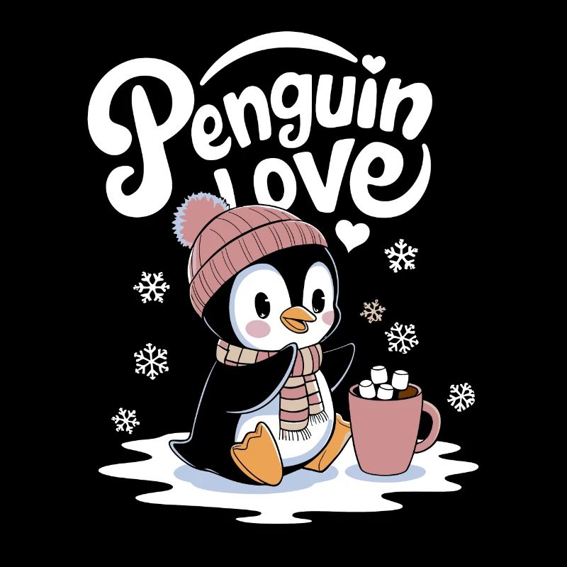 Penguin Love With Hot Cocoa