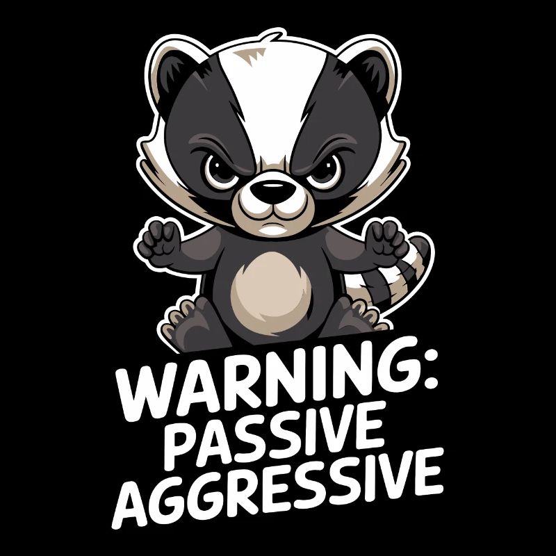 Warning: Passive Aggressive Badger Cartoon