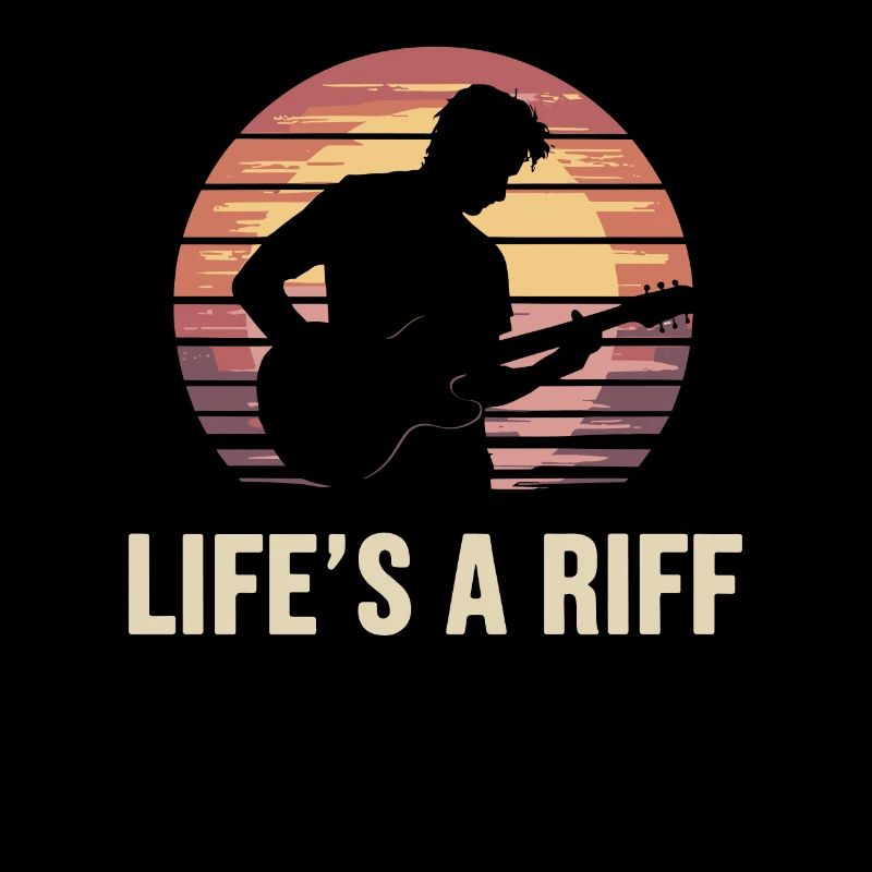 Guitar player Silhouette Life's A Riff